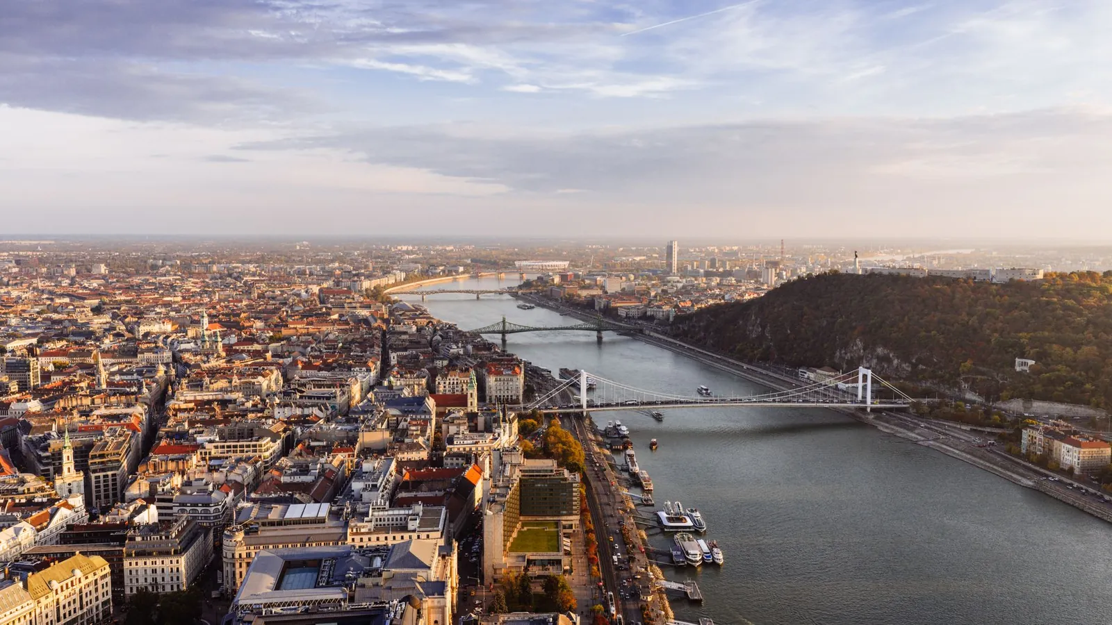 Vue aérienne de Budapest