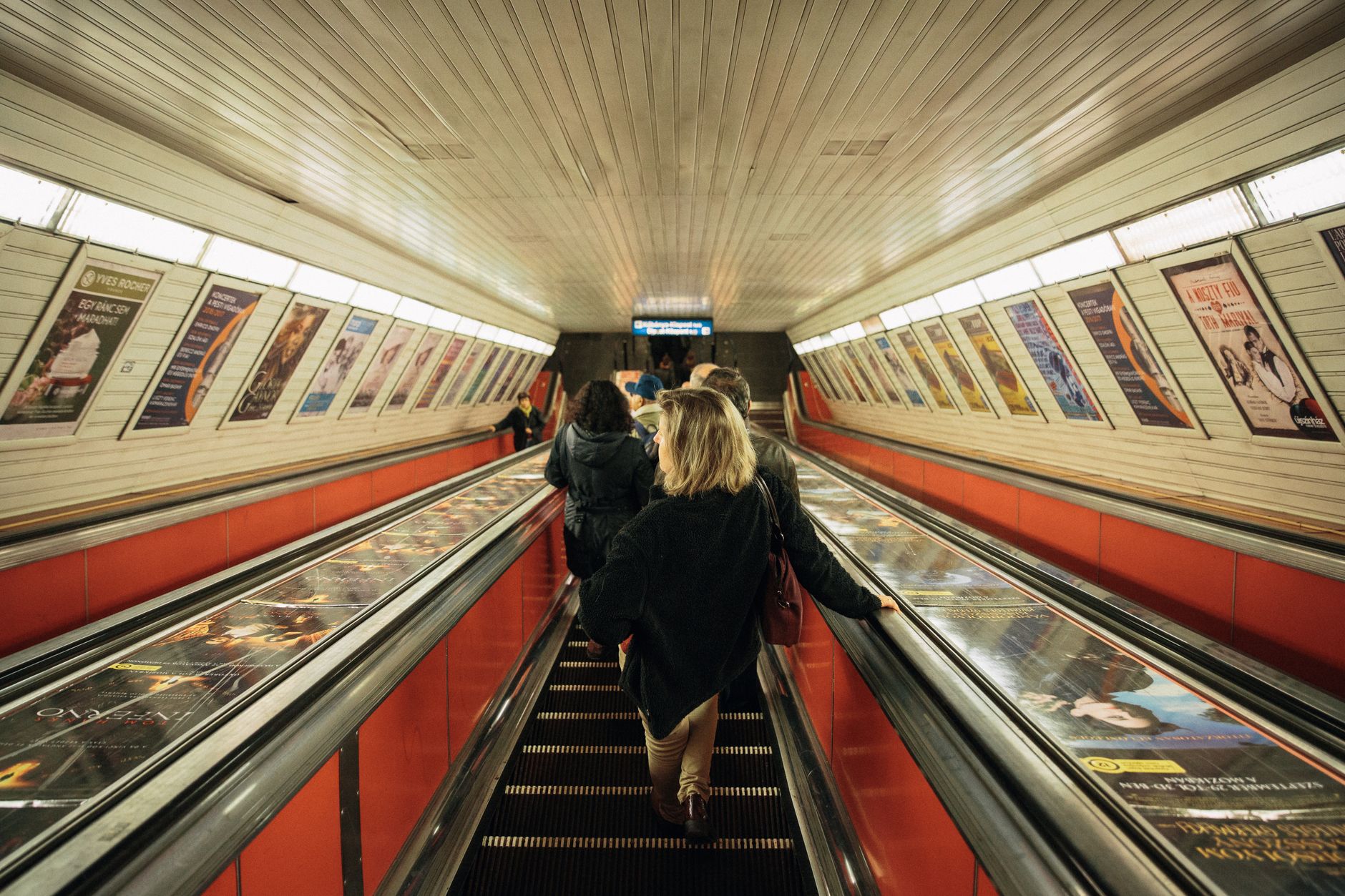 A metro station on the Budapest underground