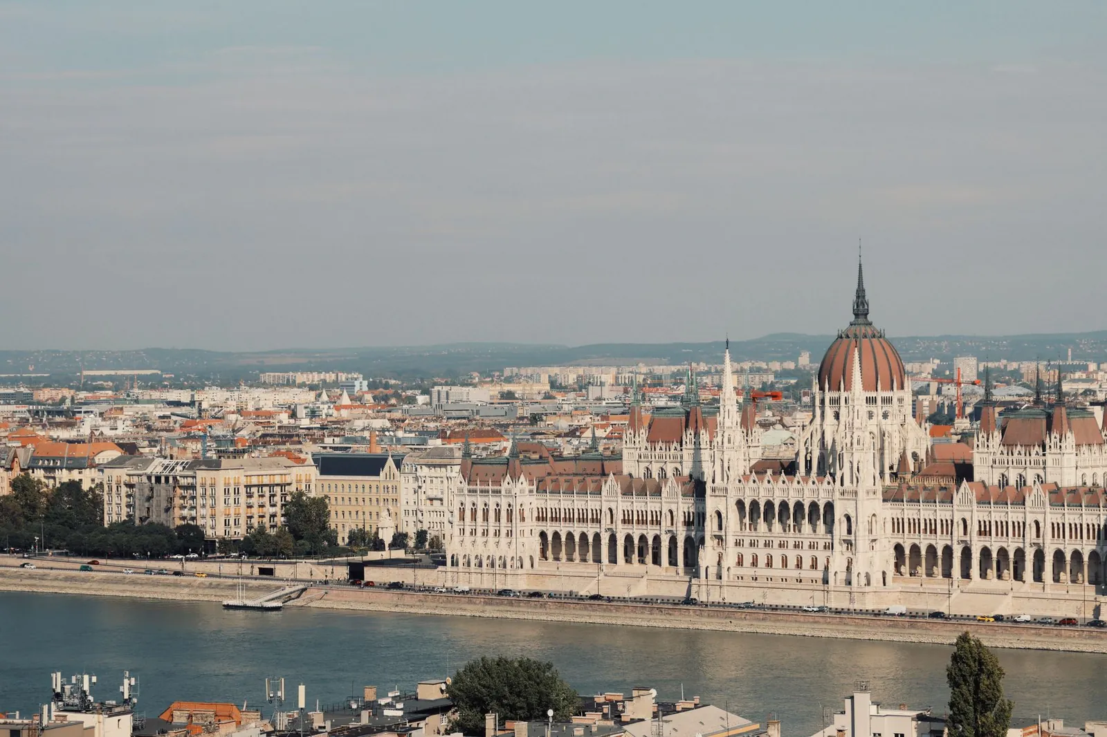 The Hungarian Parliament seen across the Danube